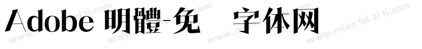Adobe 明體字体转换